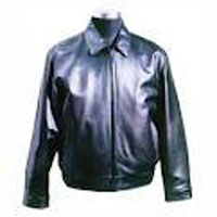 Plain Black Leather  Jacket