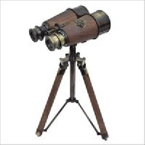 Nautical Antique Binocular With Stand