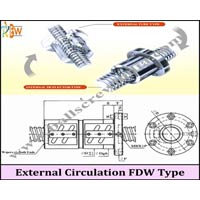 Precision Ground Ball Screw External Circuit (double Nut)