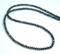 black diamond faceted beads