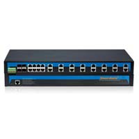 Managed Industrial Ethernet Switch With 20 Fiber Converter