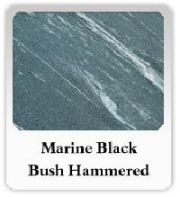 Marine Black Bush Hammered Marble