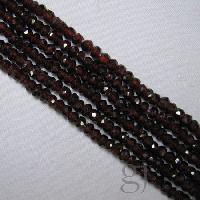 Garnet Faceted Rondelle Beads