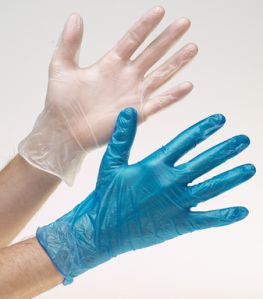 Blue Disposable Vinyl Glove, Brand Name : PRIME