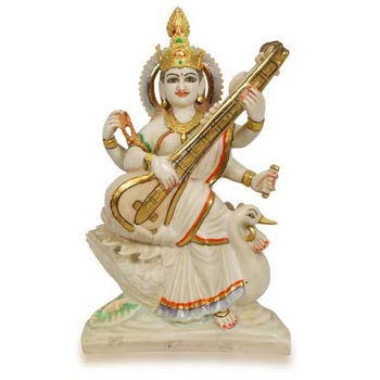 Cultural Marble Saraswati Statue