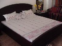 chikan embroidered bed sheet