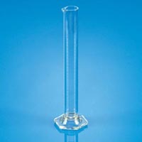 Measuring Cylinder With Spout and Break Resistant Coller,  Hexagonal B