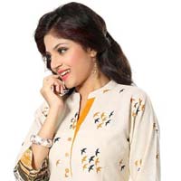 Parlor-of-Print Off white Long Kurti for Fashionable Women