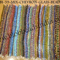 Mix Chevron Glass Beads
