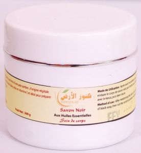 Black Soap With Orange Blossom Essential Oil In Jar 200 Gr
