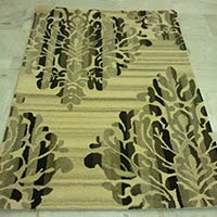 Damask Natural High Low - Indian Hand Tuffted Carpets