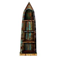 Recycled Wood Boat Bookcase