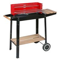 Charcoal Barbeque Grill With Shelves