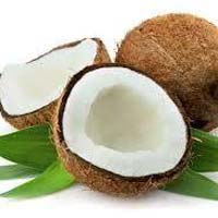 semi husked coconuts