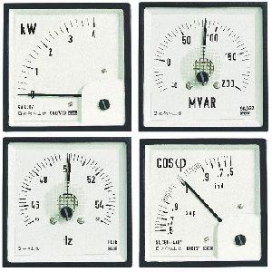 Electronic Analog type W, VAR, PF and Hz Meters