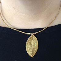 Golden Grass Handmade Short Necklace