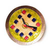 Round Copper Table Clock