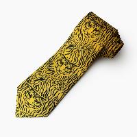 Yellow Tiger Print Necktie