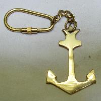 Brass Anchor Keychain