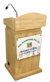 digital wooden podium