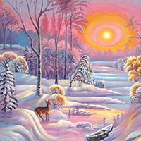 Winter Oil Painting