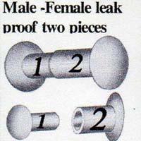 Two Piece Male Female Leak Proof