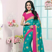 Viscose and Georgette Printed Sarees