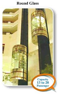 Round Glass Panoramic Capsule Elevator