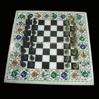 Marble Inlay Table Chess