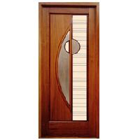 solid wood glass door