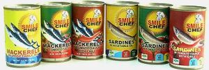 Canned Mackerels, Sardines, Brand Name : SMILE CHEF