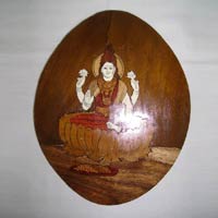 Wooden Laxmi Carving