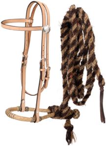 Hackamore With Real Horse Hair Mecate