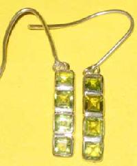 GE-05 silver gemstone earrings