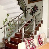 Steel Glass Staircase Railings