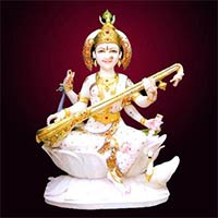 Marble Saraswati Maa Statue