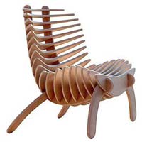 Wooden Fishbone Chairs