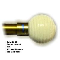 Curved Cream Ceramic Curtain Rod Balls