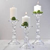 glass candle sticks