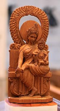 red sandalwood statue