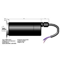 PMDC Brushed DC-motor 400 W