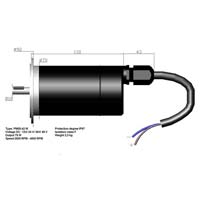 PMDC Brushed DC-motor 75 W