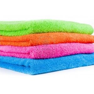 colored bath towel