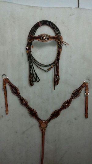 WHB-002 Horse Western Headstall Breastplate