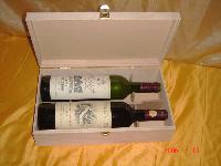 Wooden Wine Box With Flip Lids
