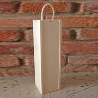 Wooden Wine Box With Slide Lid