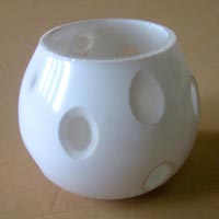 White Glass Pot