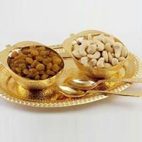 Brass Apple Shape Bowl with Spoon Gold Plated