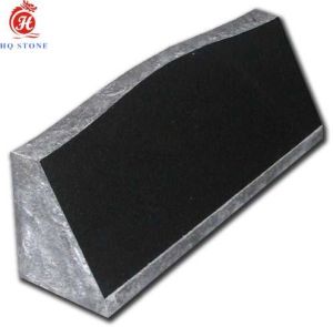 Shanxi Black Granite Ogee Top Slant Tombstone Design Memorial