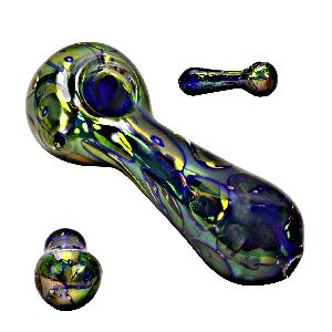 Amazing Gold Fumed Glass Pipe 5 Inch